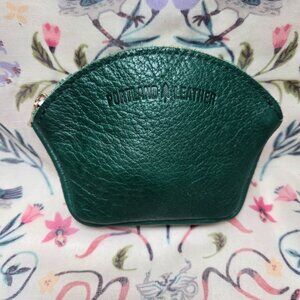 Portland Leather Goods Small Seashell Pouch in Bacalar Green